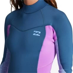 Billabong 2024 Femmes Synergy 3/2mm GBS Back Zip Combinaison Néoprène -Série Surf 2024 femmes synergy 32mm gbs back zip combinaison neoprene 4