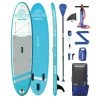 AQUAPLANET Kit De Planche à Pagaie Gonflable Pour Kayak - Rockit, Bleu -Série Surf aquaplanet kit de planche a pagaie gonflable pour kayak rockit bleu