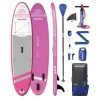 AQUAPLANET Kit De Planche à Pagaie Gonflable Pour Kayak - Rockit, Rose -Série Surf aquaplanet kit de planche a pagaie gonflable pour kayak rockit rose