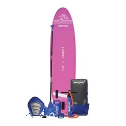 AQUAPLANET Kit De Planche à Pagaie Gonflable Pour Kayak - Rockit, Rose -Série Surf aquaplanet kit de planche a pagaie gonflable pour kayak rockit rose 2