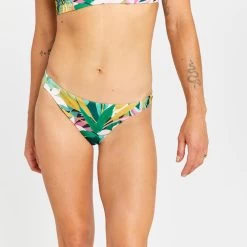 Bas De Maillot De Bain Culotte Femme - Aly Tropical Vert -Série Surf bas de maillot de bain culotte femme aly tropical vert 2
