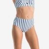 Bas De Maillot De Bain De Surf Femme Taille Haute ROMI MARIN BLANC GRIS FONCE -Série Surf bas de maillot de bain de surf femme taille haute romi marin blanc gris fonce