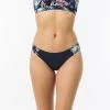 Bas De Maillot De Bain Femme Culotte Roxy Uni Avec Empiècement Floral 2 Bas De Maillot De Bain Femme Culotte Roxy Uni Avec Empiècement Floral -Série Surf bas de maillot de bain femme culotte roxy uni avec empiecement floral