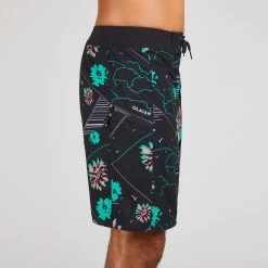 Boardshort Surf 500 19" PARADISE BLACK -Série Surf boardshort surf 500 19 paradise black 3
