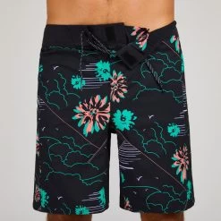 Boardshort Surf 500 19" PARADISE BLACK -Série Surf boardshort surf 500 19 paradise black 5