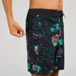 Boardshort Surf 500 19" PARADISE BLACK -Série Surf boardshort surf 500 19 paradise black 6