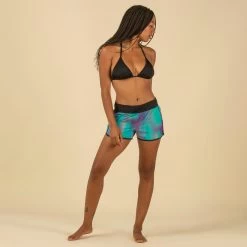Boardshort Surf Femme TINI BLUR Avec Ceinture élastiquée Et Cordon De Serrage -Série Surf boardshort surf femme tini blur avec ceinture elastiquee et cordon de serrage 4