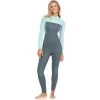 Roxy Combinaison De Surf Prologue 4/3mm GBS - Zip Au Dos Vert Femmes -Série Surf combinaison de surf prologue 43mm gbs zip au dos vert femmes