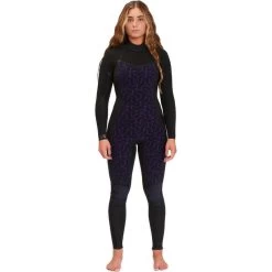 Billabong Combinaison De Surf Synergy 5/4mm - Zip Au Dos - Noir Femmes -Série Surf combinaison de surf synergy 54mm zip au dos noir femmes 3
