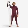Combinaison Surf Néoprène 4/3 Mm Homme - 900 Bordeaux -Série Surf combinaison surf neoprene 43 mm homme 900 bordeaux