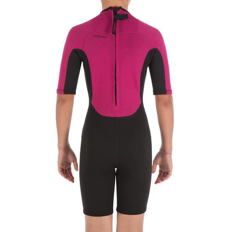 Tribord Combinaison Surf Shorty 100 Néoprène Enfant Violet 7 Tribord Combinaison Surf Shorty 100 Néoprène Enfant Violet – Image 5