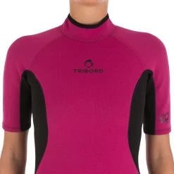 Tribord Combinaison Surf Shorty 100 Néoprène Femme Violet 20 Tribord Combinaison Surf Shorty 100 Néoprène Femme Violet -Série Surf combinaison surf shorty 100 neoprene femme violet 8