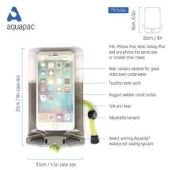 Aquapac Etui Professionnel étanche Pour Téléphone Plus Bleu -Série Surf etui professionnel etanche pour telephone plus bleu 2