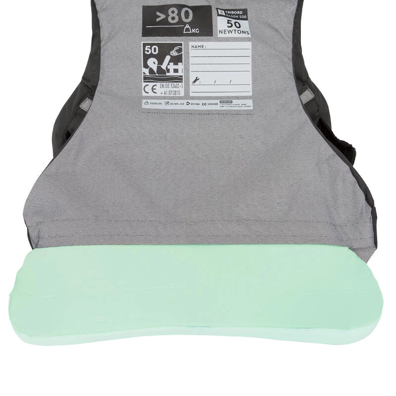 Tribord Gilet D'aide à La Flottabilité BA 50 Newtons Voile Dinghy 500 Noir 8 Tribord Gilet D'aide à La Flottabilité BA 50 Newtons Voile Dinghy 500 Noir – Image 6