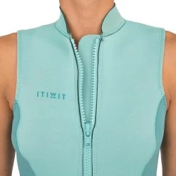 GILET NÉOPRÈNE KAYAK ET STAND UP PADDLE 500 FEMME 2 MM VERT -Série Surf gilet neoprene kayak et stand up paddle 500 femme 2 mm vert 2