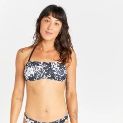 Haut De Maillot De Bain Bandeau Femme - Lori Borneo Noir -Série Surf haut de maillot de bain bandeau femme lori borneo noir 2