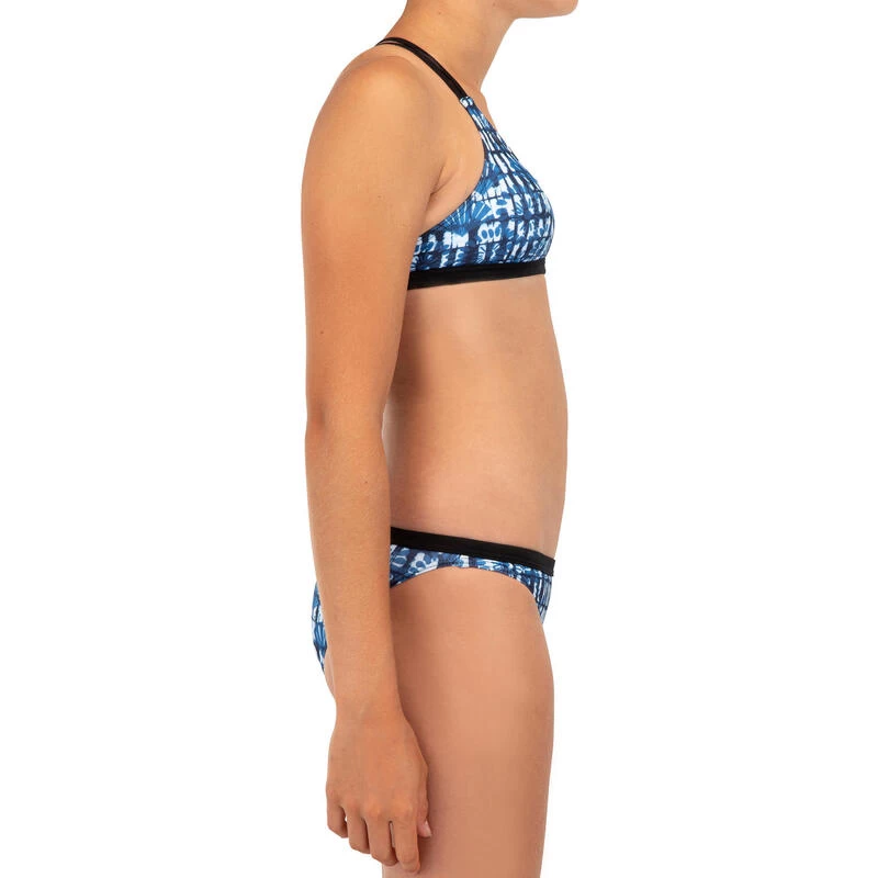HAUT DE MAILLOT DE BAIN SURF FILLE BRASSIÈRE BLEU BONDI 500 8 HAUT DE MAILLOT DE BAIN SURF FILLE BRASSIÈRE BLEU BONDI 500 – Image 6