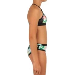 HAUT DE MAILLOT DE BAIN SURF FILLE BRASSIERE VERT BAHA 900 -Série Surf haut de maillot de bain surf fille brassiere vert baha 900 4