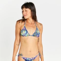 Haut De Maillot De Bain Triangle Femme - Mae Cuty Bleu -Série Surf haut de maillot de bain triangle femme mae cuty bleu 1