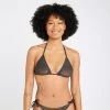 Haut De Maillot De Bain Triangle Femme - Mae Noir Pailleté -Série Surf haut de maillot de bain triangle femme mae noir paillete