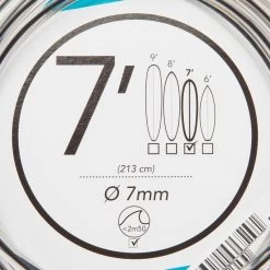 Leash Surf 7' (210 Cm) Diamètre 7 Mm Noir -Série Surf leash surf 7 210 cm diametre 7 mm noir 5