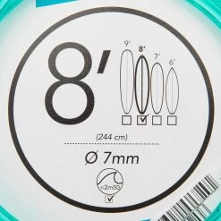 Leash Surf 8' (240 Cm) Diamètre 7 Mm Vert -Série Surf leash surf 8 240 cm diametre 7 mm vert 3