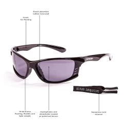 Lunette Soleil Flottantes Sport Nautiques OCEAN Cyprus Noir Et Fume -Série Surf lunette soleil flottantes sport nautiques ocean cyprus noir et fume 3