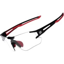 ROCKBROS Lunettes Photochromiques De Vélo 10125 Anti-uv400 - Noir Et Rouge