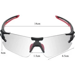 ROCKBROS Lunettes Photochromiques De Vélo 10125 Anti-uv400 - Noir Et Rouge -Série Surf lunettes photochromiques de velo 10125 anti uv400 noir et rouge 4