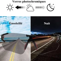 ROCKBROS Lunettes Photochromiques De Vélo 10125 Anti-uv400 - Noir Et Rouge -Série Surf lunettes photochromiques de velo 10125 anti uv400 noir et rouge 5