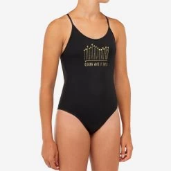 MAILLOT DE BAIN 1 PIECE FILLE 100 NOIR 7 MAILLOT DE BAIN 1 PIECE FILLE 100 NOIR -Série Surf maillot de bain 1 piece fille 100 noir 1