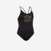 MAILLOT DE BAIN 1 PIECE FILLE 100 NOIR -Série Surf maillot de bain 1 piece fille 100 noir