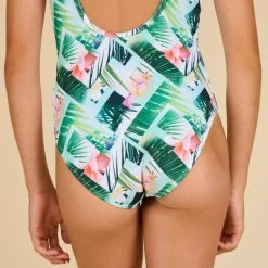 MAILLOT DE BAIN 1 PIECE TRIANGLE FILLE 500 VERT -Série Surf maillot de bain 1 piece triangle fille 500 vert 3