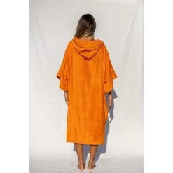 Pacifique Sud | Poncho Surf | Orange | Avec Manches -Série Surf pacifique sud poncho surf orange avec manches 2