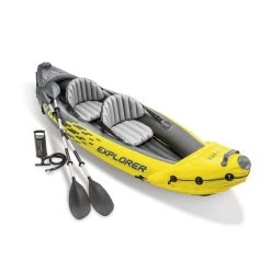 Intex PACK CANOE KAYAK GONFLABLE 2 PLACES EXPLOREUR