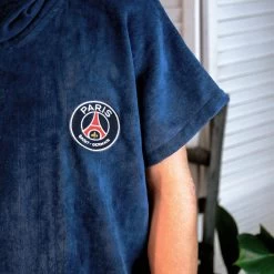 Poncho De Bain Adulte 100% Coton Football Paris - Logo -Série Surf poncho de bain adulte 100 coton football paris logo 2
