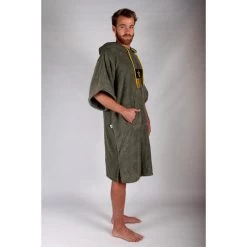 Poncho De Surf Vert | 100% Coton | Taille Unique | Unisexe | Avec Manches -Série Surf poncho de surf vert 100 coton taille unique unisexe avec manches 2