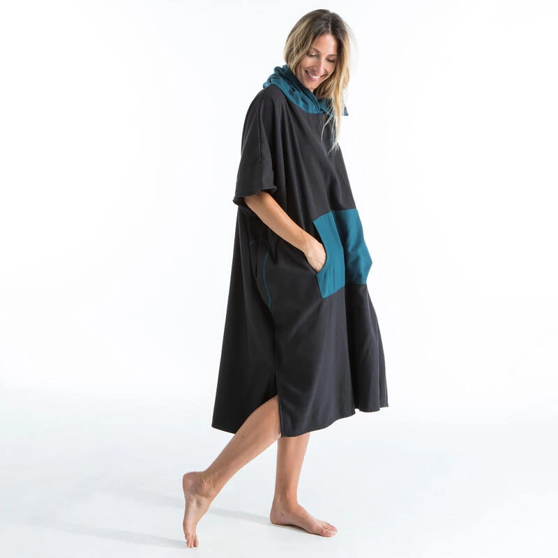 PONCHO SURF 500 ADULTE Noir 5 PONCHO SURF 500 ADULTE Noir – Image 3