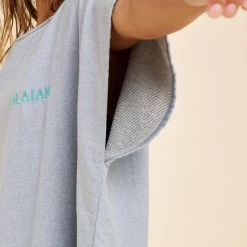 Poncho Surf Adulte - 100 Gris Chiné -Série Surf poncho surf adulte 100 gris chine 4