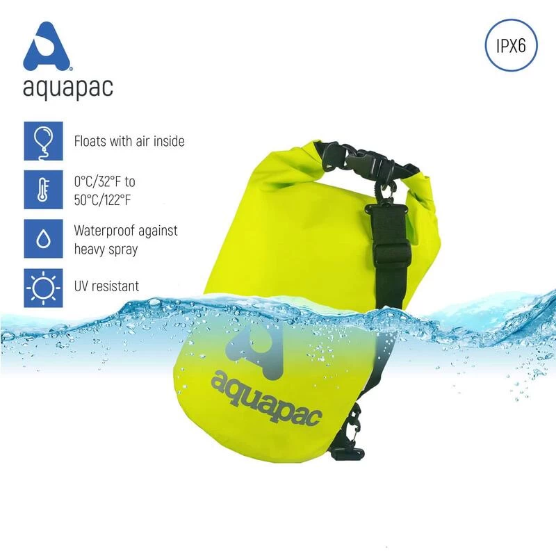 Aquapac Sac étanche 15L Heavyweight Avec Bandoulière Vert Acide 4 Aquapac Sac étanche 15L Heavyweight Avec Bandoulière Vert Acide – Image 2
