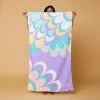 SERVIETTE L PRINT Flowy Parme 145x85 Cm -Série Surf serviette l print flowy parme 145x85 cm