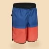 SHORT DE BAIN 500 BLEU ROUGE 2 SHORT DE BAIN 500 BLEU ROUGE -Série Surf short de bain 500 bleu rouge