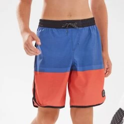 SHORT DE BAIN 500 BLEU ROUGE 14 SHORT DE BAIN 500 BLEU ROUGE -Série Surf short de bain 500 bleu rouge 2