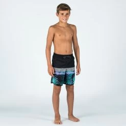 Short De Bain Garçon - 500 Palmsand Noir 13 Short De Bain Garçon - 500 Palmsand Noir -Série Surf short de bain garcon 500 palmsand noir 5