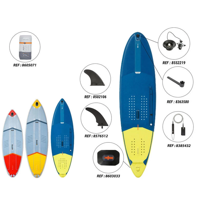 STAND UP PADDLE GONFLABLE LONGBOARD DE SURF 500 10' 140L BLEU 7 STAND UP PADDLE GONFLABLE LONGBOARD DE SURF 500 10' 140L BLEU – Image 5