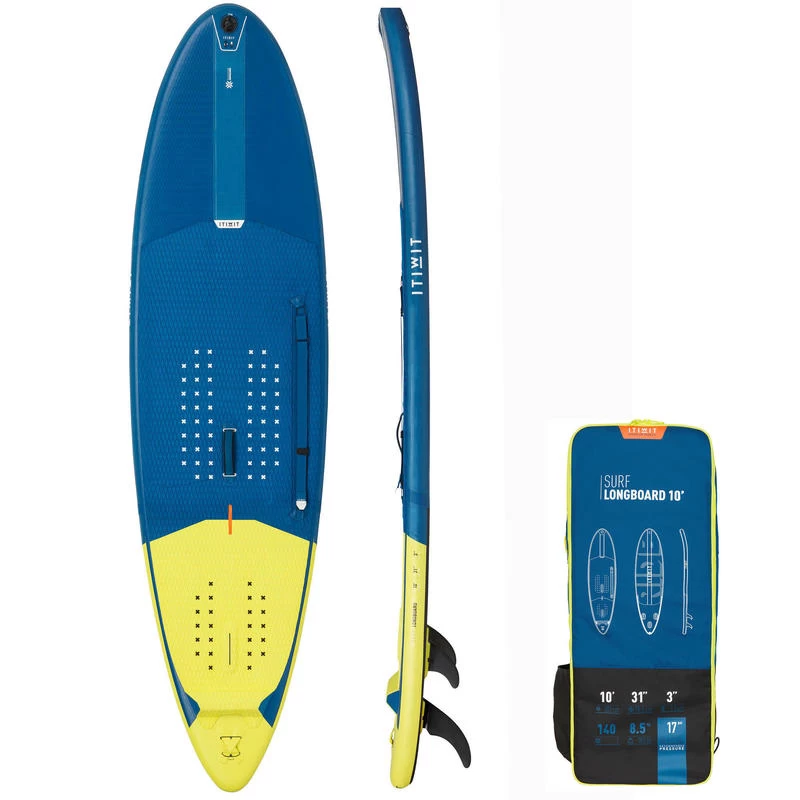 STAND UP PADDLE GONFLABLE LONGBOARD DE SURF 500 10' 140L BLEU 3 STAND UP PADDLE GONFLABLE LONGBOARD DE SURF 500 10' 140L BLEU