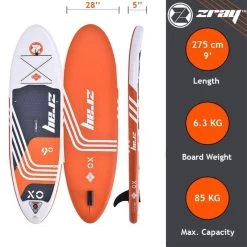 Zray Sup Gonflable X-Rider Young 9' Dropstitch MAX 85kg 275x71x13cm(9'x28"x5") Rouge -Série Surf sup gonflable x rider young 9 dropstitch max 85kg 275x71x13cm9x28x5 rouge 1