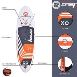 Zray Sup Gonflable X-Rider Young 9' Dropstitch MAX 85kg 275x71x13cm(9'x28"x5") Rouge -Série Surf sup gonflable x rider young 9 dropstitch max 85kg 275x71x13cm9x28x5 rouge 2