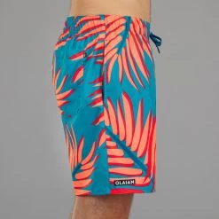 Surf Boardshort Standard 100 BIGPALM BLUE -Série Surf surf boardshort standard 100 bigpalm blue 2