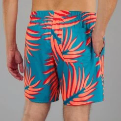 Surf Boardshort Standard 100 BIGPALM BLUE -Série Surf surf boardshort standard 100 bigpalm blue 4